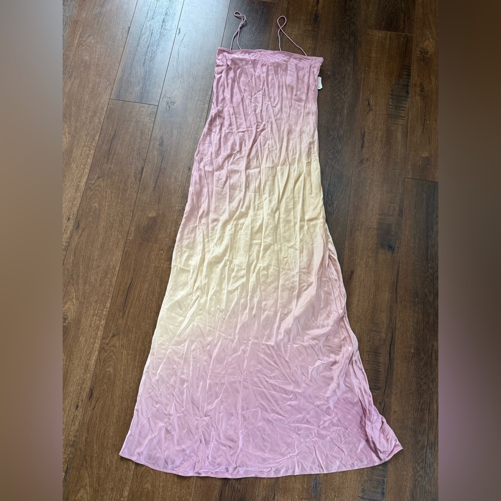 NWT Good American Satin Slip Maxi Dress - sz small - Picture 6 of 13
